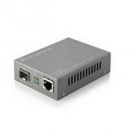 LevelOne Ethernet Media Konverter, 10 / 100BaseTX - 100Base X HTTP-Webmanagement, ICMP und ARP Unterstützung, DHCP Client zur einfachen Adressierung, 802.1Q VLAN und Double VLAN, unterstützt 802.3x, Anschlüsse: 1 x RJ45  /  1 x Fiber Port, LED-Indikatoren, anthrazit, Maße: (B)71 x (T)95 x (H)27 mm (FVS-3800 / 531060)