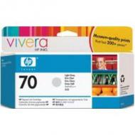 Original Vivera Tinte HP 70 (C9451A) für hp, grau light Inhalt: 130 ml DesignJet 2100 / 3100 / Z3100 / Z3100GP (C9451A)