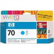 Original Vivera Tinte HP 70 (C9452A) für hp, cyan Inhalt: 130 ml DesignJet 2100 / 3100 / Z3100 / Z3100GP (C9452A)