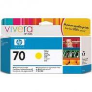 Original Vivera Tinte HP 70 (C9454A) für hp, gelb Inhalt: 130 ml DesignJet 2100 / 3100 / Z3100 / Z3100GP (C9454A)