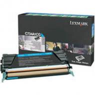 Lexmark toner cyan rück.   c73x / x73x ca. 6.000 s. (c734a1cg)