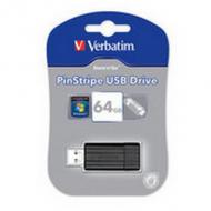 Verbatim Flashdrive 064GB Pinstripe Store n Go 11R / 8W Black (49065)