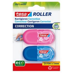 tesa ecoLogo Einweg Mini Korrekturroller 2er Set 59817-00000-00