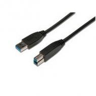 Usb 3.0 kabel a auf b 1,00m schwarz stecker-stecker (95719)