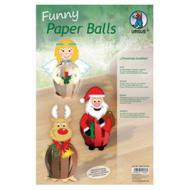 Designstreifen Funny Paper Balls "Christmas Buddies"