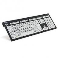 Logickeyboard xl-print black on white uk (pc /  nero) (lkb-lpbw-bjpu-uk)