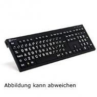 Logickeyboard xl-print white on black de (pc /  nero) (lkb-lpwb-bjpu-de)