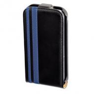 Hama Handy-Fenstertasche Frame Line für Apple iPhone 4, Schwarz / Blau (00107171)