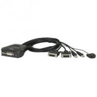 Kabel KVM Switch DVI + USB 2.0, 2-fach
