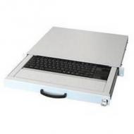 Aixcase 19" rack 1u tastatur de touchpad usb lichtgrau (aix-19k1ukdetp-w)