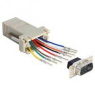 Delock adapter d-sub9 -> rj45 st / bu montagesatz (65462)