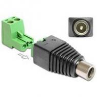 Delock adapter terminalblock 2pin -> dc 2,5 x 5,5mm bu 2-tei (65486)