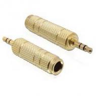 Delock klinke adapter 3,5mm -> 6,3mm st / bu gold (65360)