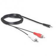 Delock audiokabel 3,5mm stereo -> 2x cinch st / st 10.00m (84277)