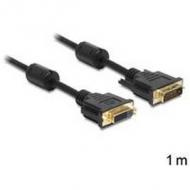 Delock dvi kabel dvi(24+1) -> dvi(24+1) st / bu 1.00m gold (83185)