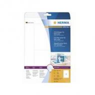 HERMA CD-Einleger, 121,0 x 242,0 mm, Karton, weiß mit Mikroperforation, für Slim Case, Deckeleinleger, Vorder- und Rückseite, für Laserdrucker und Kopierer beinhaltet: 25 Stück (5033)