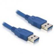 Delock usb3.0 kabel a > a st st 0.50m blau 83121