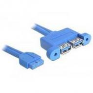 Delock usb3.0 kabel pinheader 19pin -> 2x a bu / bu 0.4 (82941)