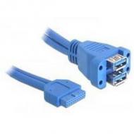 Delock usb3.0 kabel  pinheader 19pin -> 2x a bu / bu 0.4 (82942)