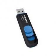 Usb-stick  64gb adata  dashdrive uv128    (black / blue) retail (auv128-64g-rbe)