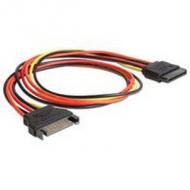 Delock stromkabel sata 15pin -> sata 15pin st / bu   0.50m (60132)