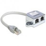 Delock rj45 adapter rj45 -> 2x rj45 st / bu 0.15m (65441)