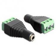 Delock adapter terminalblock 3pin -> 3,5mm klinke buchse (65455)