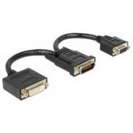 Adapter delock dms-59 - dvi(24+5) +d-sub15 st / bu (65555)