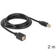 Delock usb verl.b -> b st / bu 2.00m sw (83427)