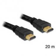 Delock hdmi kabel ethernet a -> a st / st 20.00m 4k gold (83452)