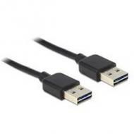 Delock usb kabel a -> a st / st 1.00m sw easy usb (83460)