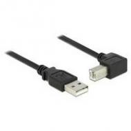 Usb kabel delock a - b 90ã¸ st / st 1.00m schwarz (83519)