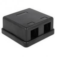 Delock keystone leergehäuse 2-port schwarz (86257)