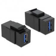 Delock keystone usb3.0 a buchse schwarz (86369)