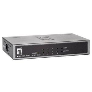 Desktop Gigabit Ethernet Switch GEU-0521, 4 + 1 Port SFP GEU-0521