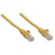 INTELLINET Netzwerkkabel Cat5e U / UTP 2,0m Gelb RJ-45 Stecker  /  RJ-45 Stecker Snagless Vergoldete Kontakte Polybeutel (319744)