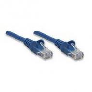 INTELLINET Netzwerkkabel Cat5e U / UTP 7,5m Blau RJ-45 Stecker  /  RJ-45 Stecker Snagless Vergoldete Kontakte Polybeutel (319874)