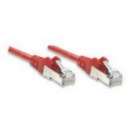 INTELLINET Netzwerkkabel Cat6 U / UTP 0,5m rot CCA RJ-45 Stecker  /  RJ-45 Stecker vergoldete Kontakte (342131)