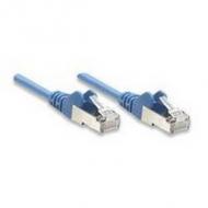 INTELLINET Netzwerkkabel Cat6 U / UTP 5,0m Blau RJ-45 Stecker  /  RJ-45 Stecker Vergoldete Kontakte Polybeutel (343305)