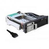 DELOCK Wechselrahmen SATA 5.25 1 x 2.5, 1 x 3.5 + 2 USB 3.0 Ports (47209)