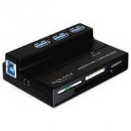 DELOCK Kartenleser USB3.0 All in One + 3 Port USB 3.0 Hub (91721)