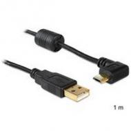 DELOCK Kabel USB micro-B St/ USB-A St 100cm 90 Grad (83147)