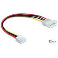 DELOCK Kabel Power Molex 4 Pin St - Floppy 4 Pin 22cm (83184)