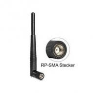 DELOCK Antenne WLAN RP-SMA 802.11 a / b / g / n 3 dBi omni Gelenk schwarz (88461)