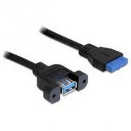 Delock kabel usb 3.0 pin header buchse > 1 x usb 3.0-a bu (83118)