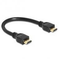 Delock hdmi kabel ethernet a -> a st / st 0.25m 4k gold (83352)