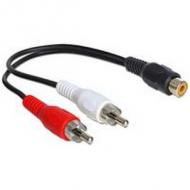 Cinchkabel delock 2x cinch -> 1x cinch st / bu 0.20m (84495)