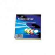 Mediarange cd paperbag colorpack 100pcs mit fenster (box67)