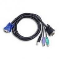 Longshine  4-in-1 kvm kabel (2x ps2 / usb+vga d-15) 1,8m (lcs-kc4-1.8)