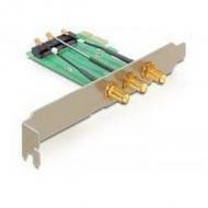 Delock pci expr card 1x mini pci express int + 3x rp-sma (89294)